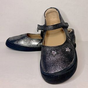 NWT Cat & Jack black metallic shoes